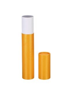 PATIKIL 2 Inch X 13 Inch Poster Tube 1Pcs Photo Storage Tube Portable Shipping Mailing Tubes Calligraphy Painting Tubes Round Carrying Case For Storing Paper Art Map Documents Yellow  - Image 3