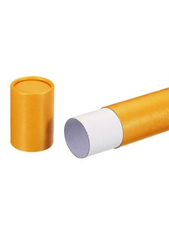 PATIKIL 2 Inch X 13 Inch Poster Tube 1Pcs Photo Storage Tube Portable Shipping Mailing Tubes Calligraphy Painting Tubes Round Carrying Case For Storing Paper Art Map Documents Yellow  - Image 4