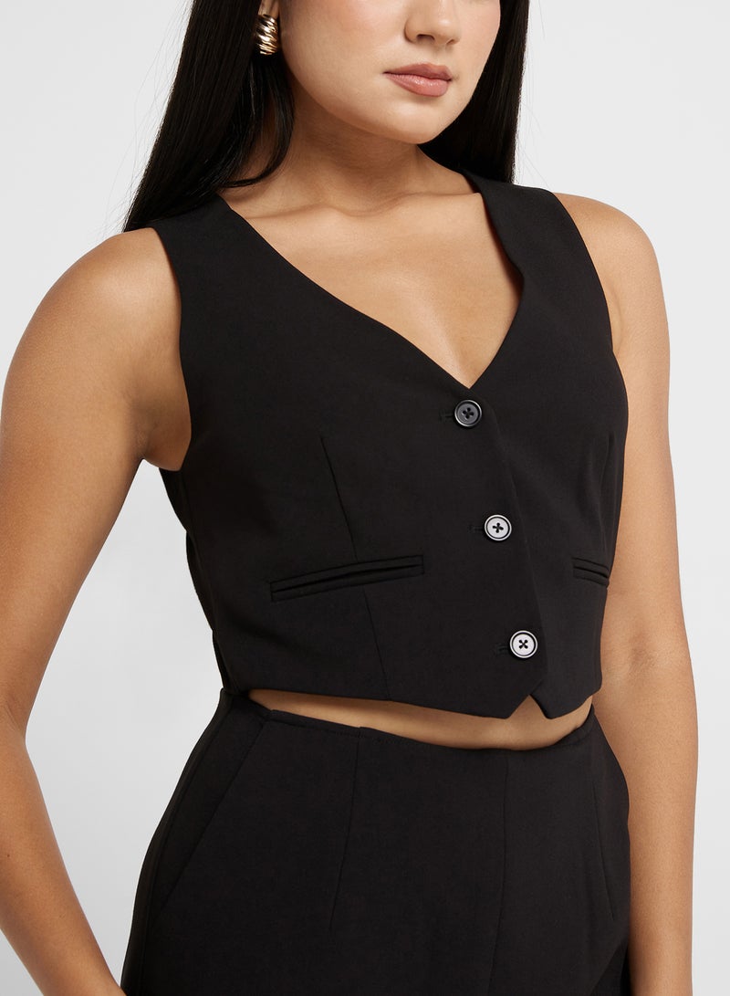 French Connection Black Vest Dress - Image 3