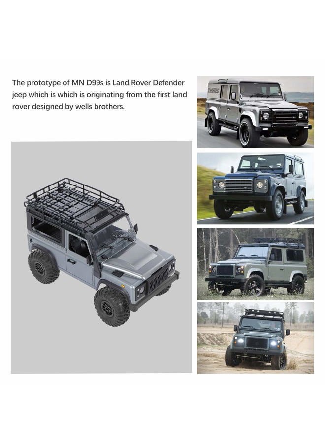 GoolRC MN 99s RC Car, 1/12 Scale 4WD 2.4G Remote Control Car for Kids and Adults, RTR RC Crawler Off-Road Truck for Land Rover Vehicle Models - Image 4