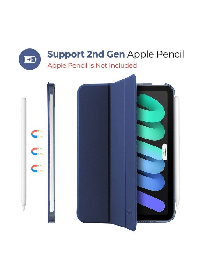 بروكاس جراب ProCase Smart لجهاز iPad Mini 7 A17 Pro 2024/iPad Mini 6 2021 مقاس 8.3 بوصة، جراب iPad Mini 7/6 من الجيل السابع، غطاء خلفي صلب لجهاز iPad Mini 8.3 بوصة من الجيل السابع A2995/A2996/A2993/الجيل السادس A2567 A2568 A2569 - كحلي - Image 5