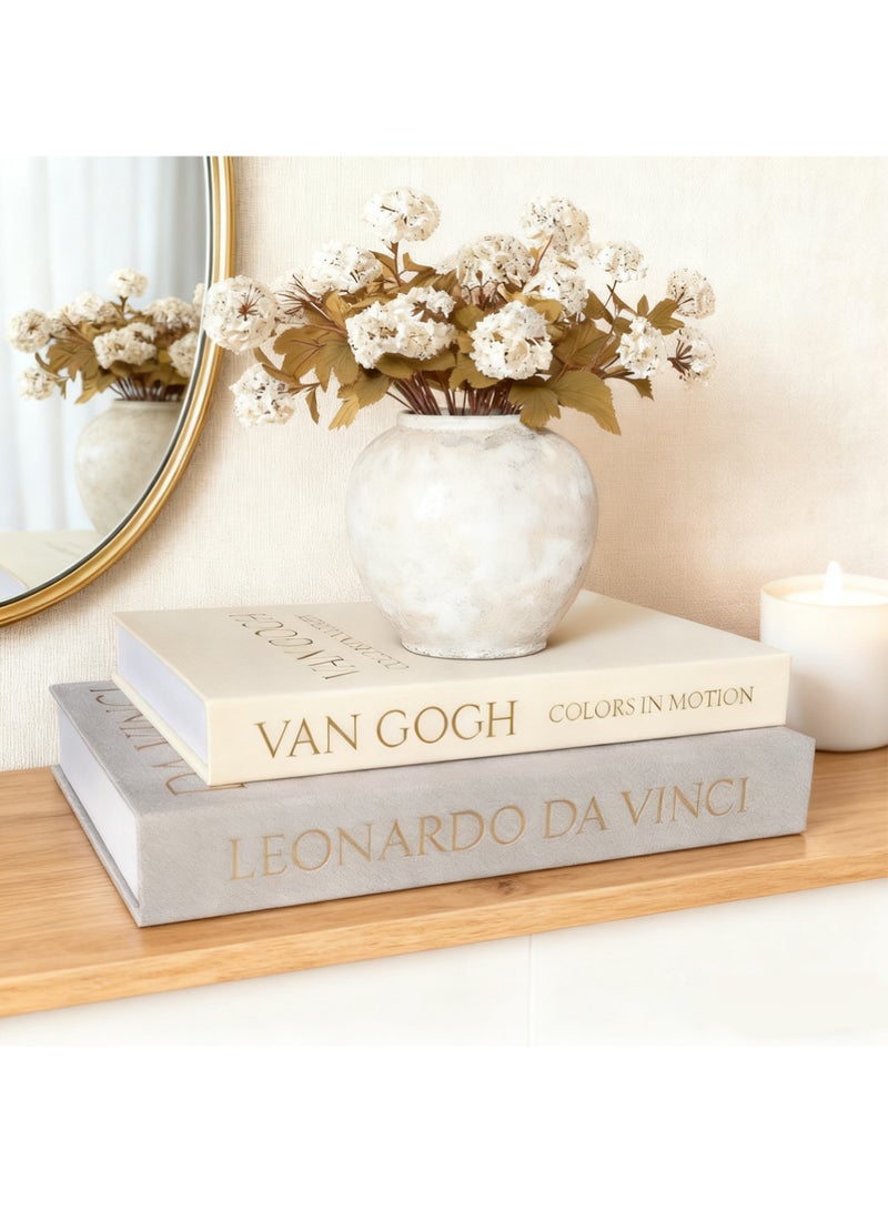 Bincoo Aesthetic Fake Decorative Books for Home Decoration with Hidden Storage, Set of 2 Linen Faux Decor Boxes for Coffee Table,Bookshelf Living Room Decoration, Modern Hardcover Stacked Display Books (Beige) - Image 5