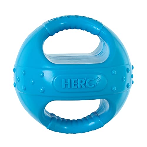 Hero Squeakables Kettle Ball Dog Toys Puppy Toys Pet Toys Medium 5 Inches Blue - Image 1