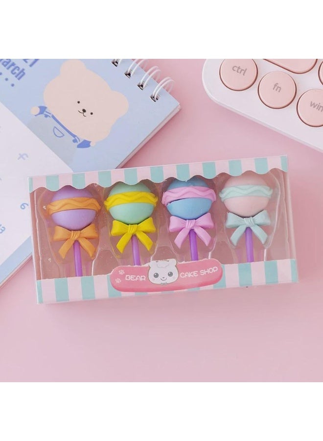 lovely Erasers 16 Pcs Novelty Erasers for Kids Girls Creative Macaron color Erasers for School Classroom Prizes Party Gifts icecream,donut Eraser Creative lovely Primary School Children's Eraser - Image 5