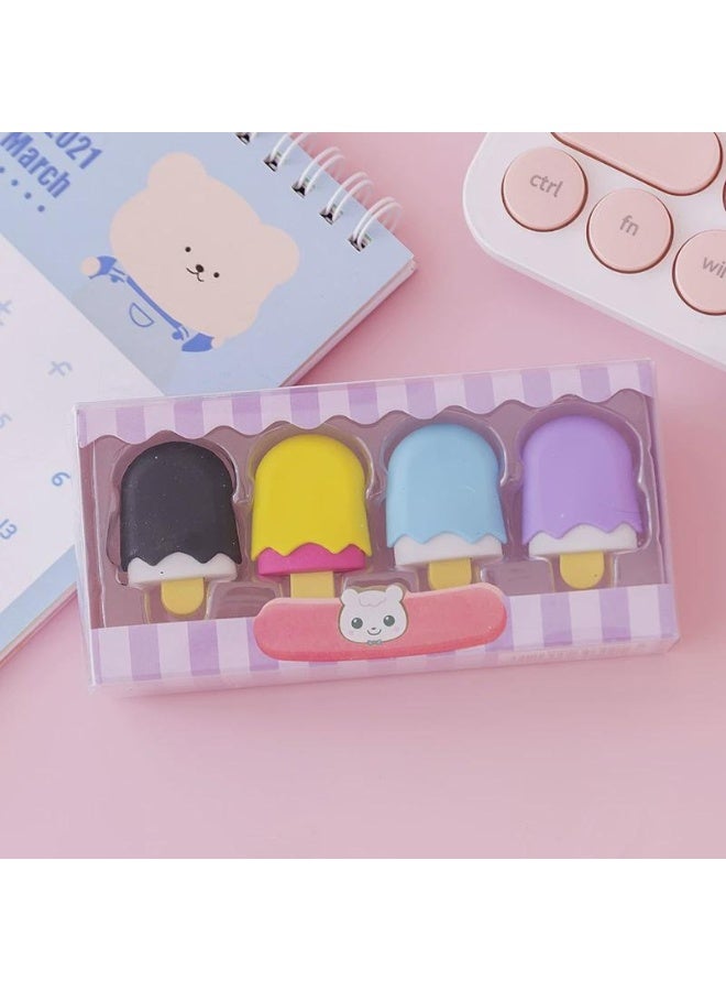 lovely Erasers 16 Pcs Novelty Erasers for Kids Girls Creative Macaron color Erasers for School Classroom Prizes Party Gifts icecream,donut Eraser Creative lovely Primary School Children's Eraser - Image 2
