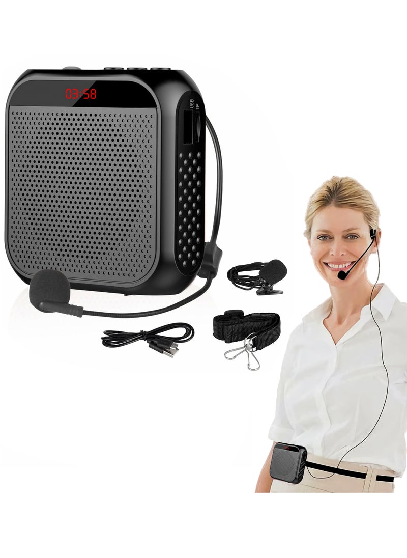 Homeosoobone - 2.5 Inch Wired Microphone Headphone Voice Amplifier 2200mAh Rechargeable Multifunctional Noise Canceling Speaker Support U Disk and TF Card - Image 1