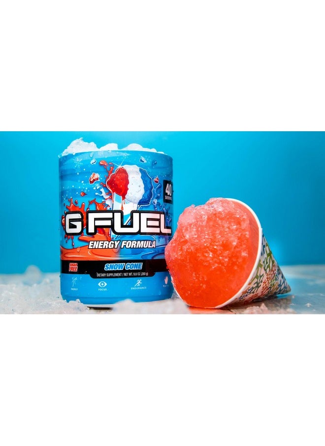 G Fuel - Snow Cone Game-Changing Elite Energy Powder, Sharpens Mental Focus And Cognitive Function, Zero Sugar, Supports Immunity And Enhances Mood 9.8 Oz (40 Servings) - Image 1