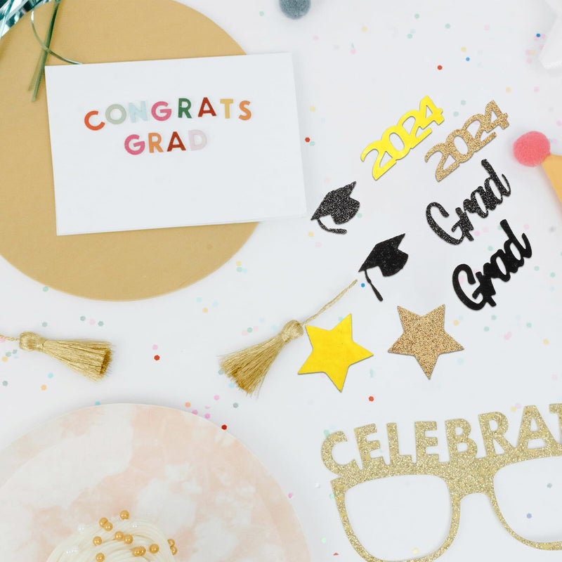 Gold Confetti Scatters Glittering Non Woven Cloth Filler For Table Decoration Graduation Party - Image 4