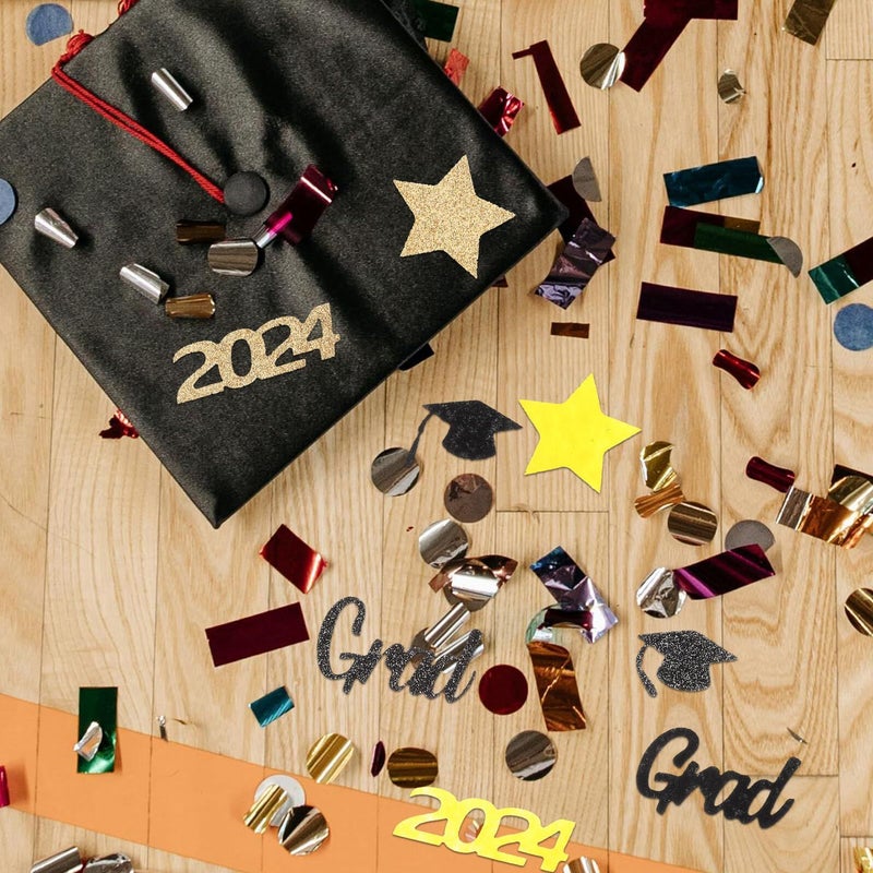 Gold Confetti Scatters Glittering Non Woven Cloth Filler For Table Decoration Graduation Party - Image 5