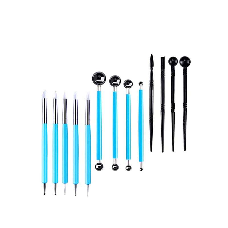 SOLARAE 13 Pcs Polymer Clay Tools, Sculpting Kits, Dual-Ended Design Pottery Tools, Ball Stylus Dotting Tools, Ball Rod Stylus Modeling Tools for Clay, Pottery, Ceramics Artwork - Image 1