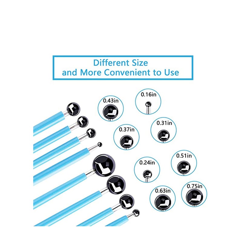 SOLARAE 13 Pcs Polymer Clay Tools, Sculpting Kits, Dual-Ended Design Pottery Tools, Ball Stylus Dotting Tools, Ball Rod Stylus Modeling Tools for Clay, Pottery, Ceramics Artwork - Image 4