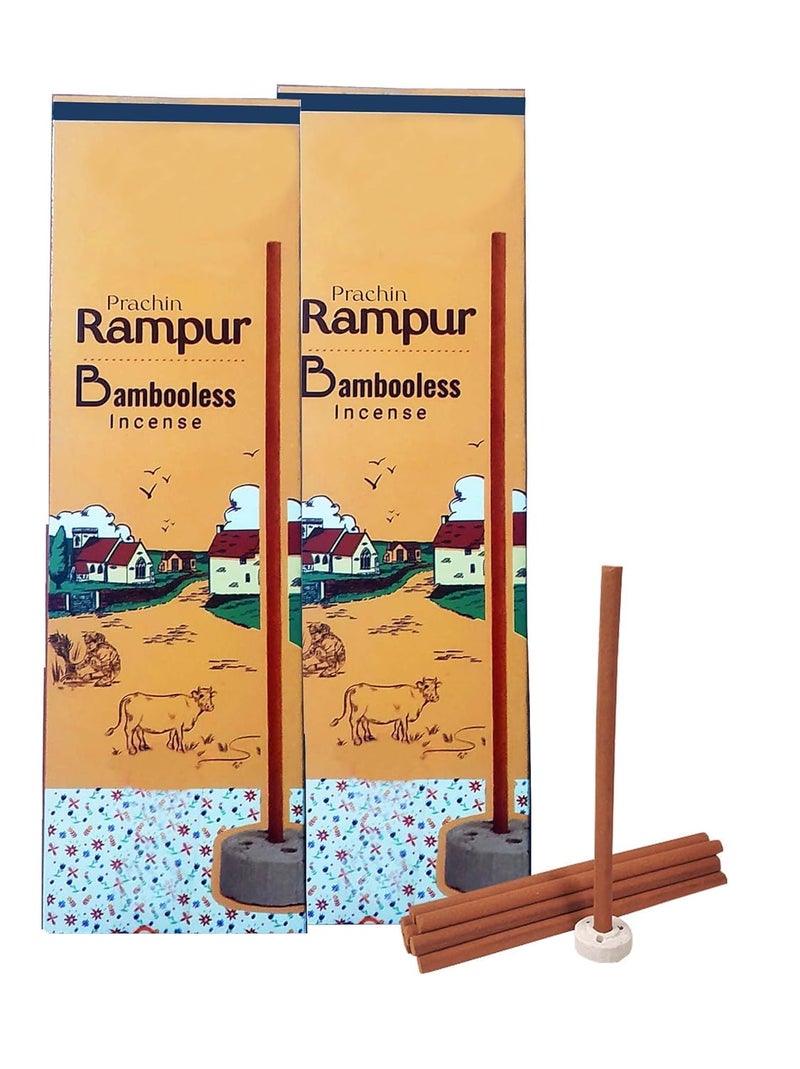 Utkarsh Pack of 2 60 Sticks Per Pack Prachin Rampur Bambooless Agarbatti Incense Sticks for Extra Freshness Home Temple Worship Peace Purification Atmosphere Positive Energy - Image 1