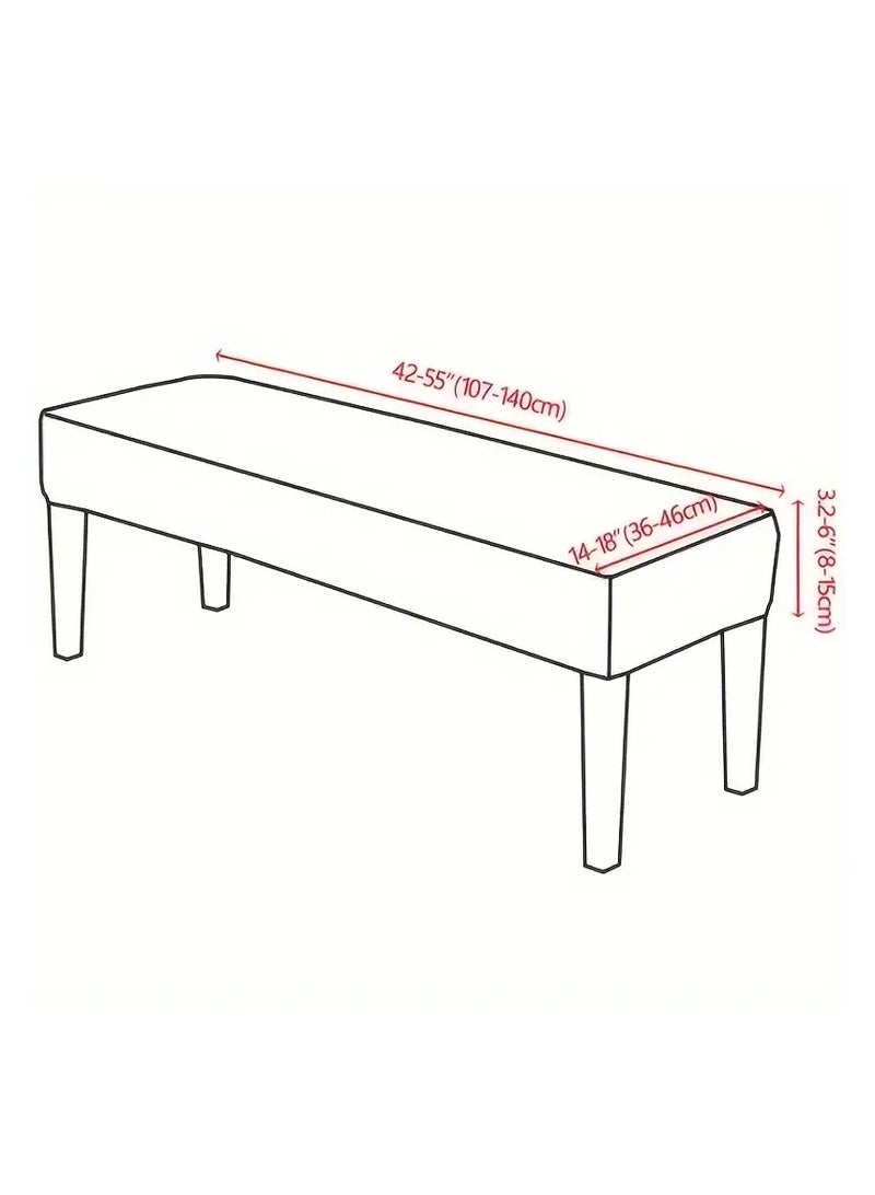 Beauenty Elastic home bench cover corn plaid thickened piano cover makeup stool cover shoe stool cover - Image 2