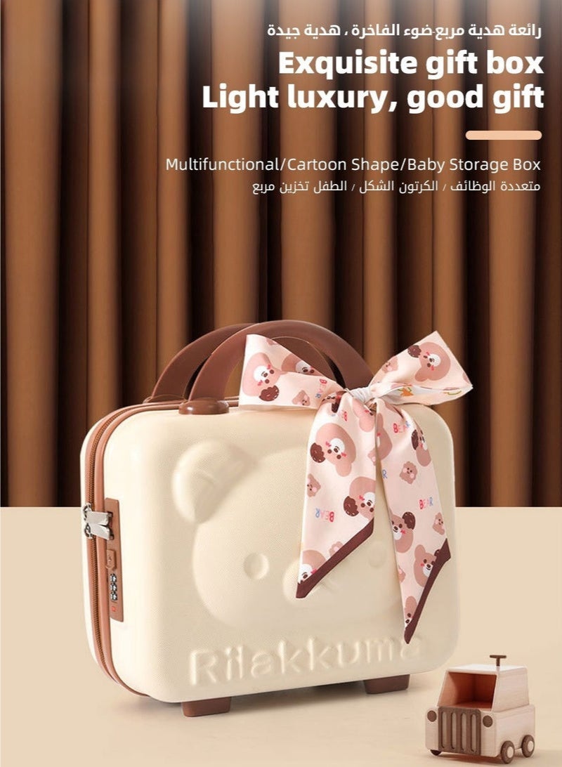والالا مجموعة هدايا للأطفال حديثي الولادة، مجموعة هدايا لحديثي الولادة، مجموعة ملابس أطفال على شكل دب، مجموعة إكسسوارات للأولاد والبنات، مصنوعة من القطن الفاخر، صندوق هدايا مثالي مع حقيبة سفر جميلة لفصل الربيع والصيف والخريف والشتاء 66 سم - Image 3