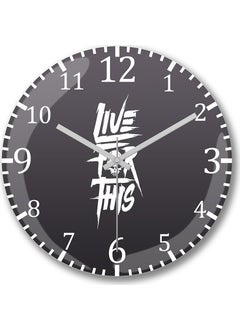 Print Shop Live More Wall Clock Curved Real Glass
