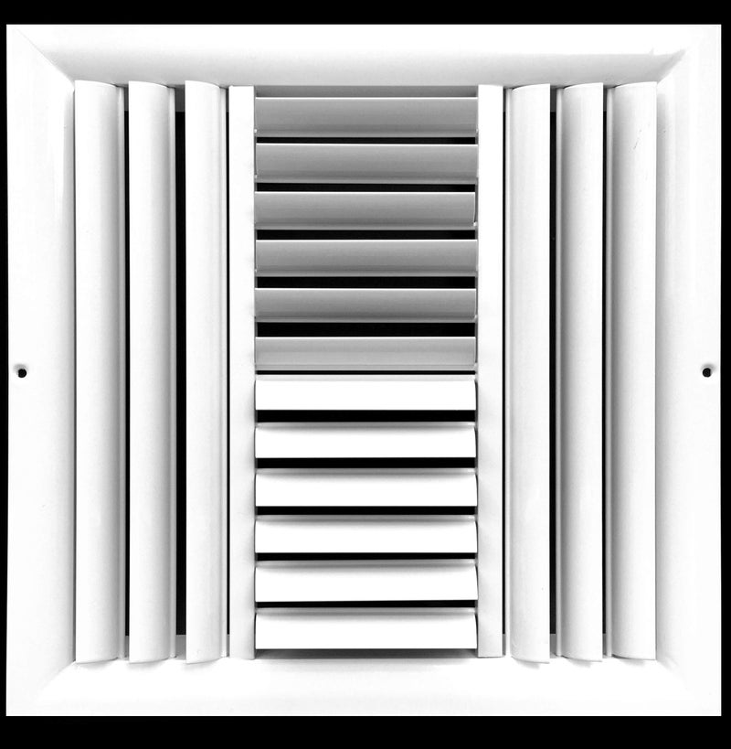 HVAC Premium 20w X 20h 4Way Aluminum Curved Blade Adjustable Air Supply HVAC Diffuser Vertical Horizontal Direction Vent Duct Cover Outer Dimensions 2175w X 2175h