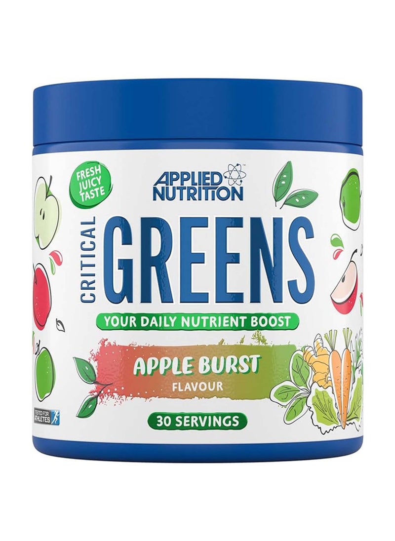 Applied Nutrition Critical Greens Multivitamin - Apple Burst - (30 Servings)  - Image 1