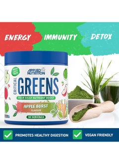 Applied Nutrition Critical Greens Multivitamin - Apple Burst - (30 Servings)  - Image 3