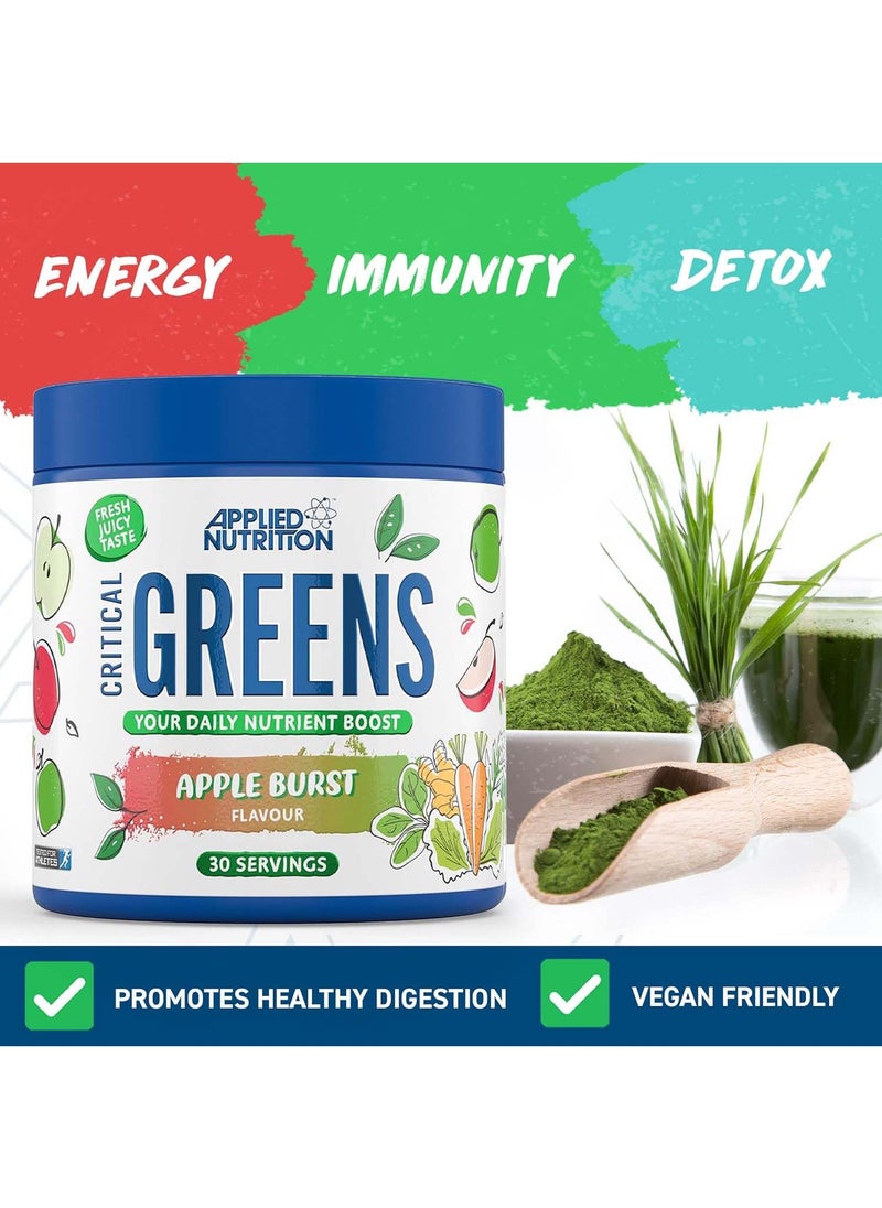 Applied Nutrition Critical Greens Multivitamin - Apple Burst - (30 Servings)  - Image 3