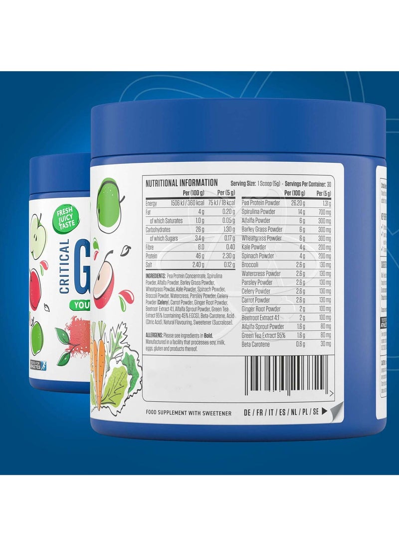 Applied Nutrition Critical Greens Multivitamin - Apple Burst - (30 Servings)  - Image 2