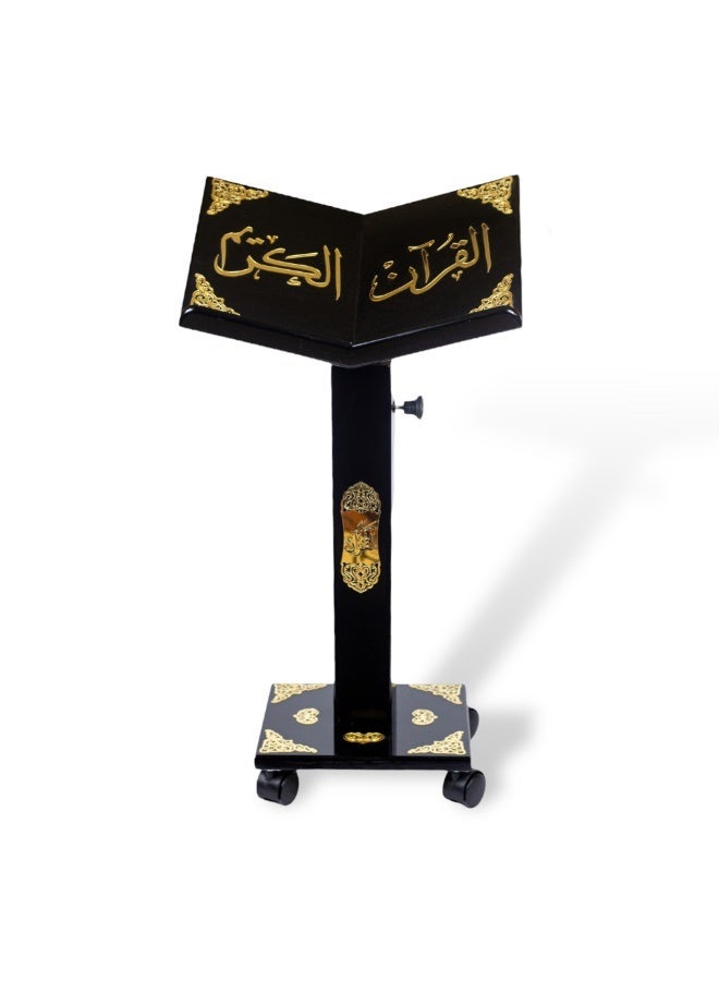 حامل مصحف خشبي فاخر اسود صناعة تركية - Image 3