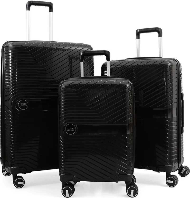 S-Invalid Brand Name Stylish Ultra Light Polypropylene Unbreakable 3-Piece Suitcase Set