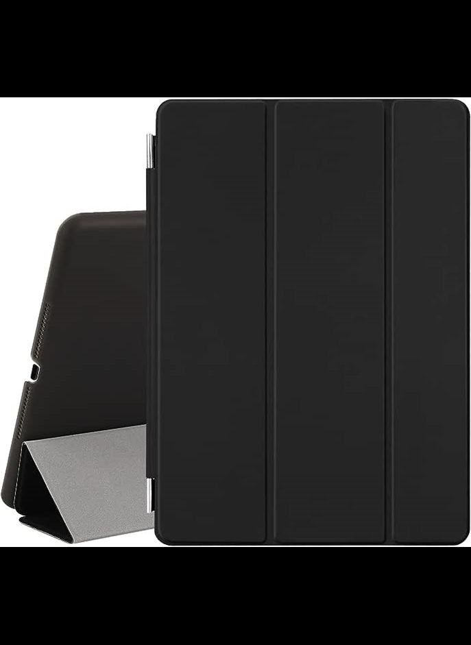 Magnetic Smart Cover Stand with Screen Protector, Stylus, Cleaning Cloth for Apple iPad Air 2 2014 Version - Black - PT9800