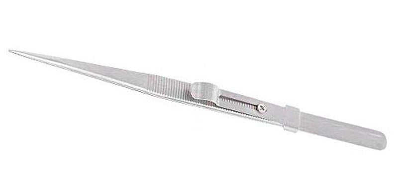 Diy Crafts CTDIYHI47047 Works Adjustable Steel Straight Tweezer Forceps Phones Gadgets Panell 3 Steel Straight Tweezer Multicolor - Image 1