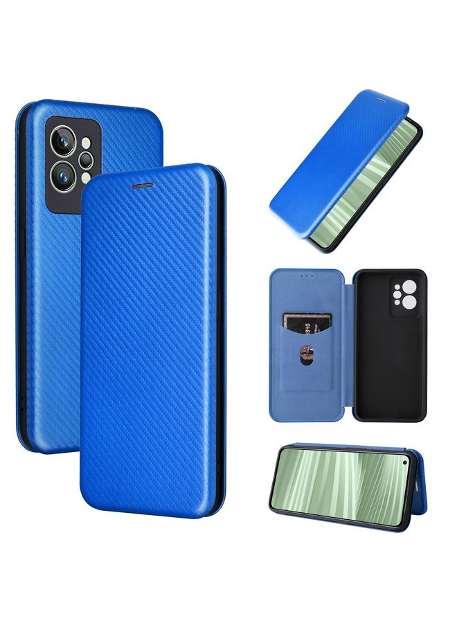 اس-توب جراب هاتف OPPO Realme GT2 Pro مصنوع من ألياف الكربون وجلد قابل للطي - Image 1