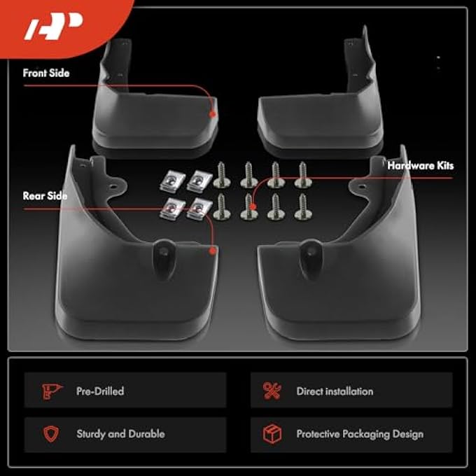 rayihni Set Of 4Pcs Mud Flaps Splash Guards Mudguards Mudflaps With Hardware Kits Accessory Compatible With Lexus Rx350 Base F Sport 20202022 Sport Utility Front And Rear - Image 4
