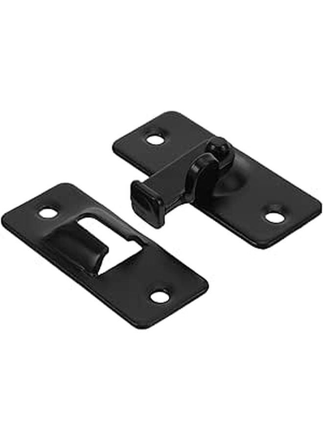 304 Stainless Steel Sliding Door Latch 90 Degree Push Pull Safety Catch For Bathroom Closet Window Black 2 Sets - Image 1