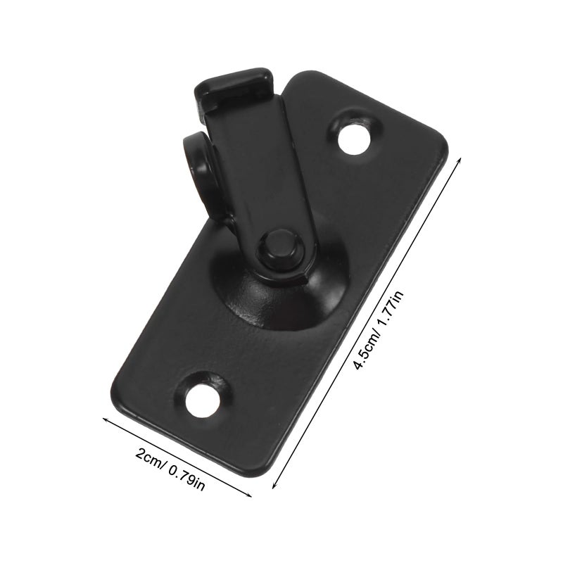 304 Stainless Steel Sliding Door Latch 90 Degree Push Pull Safety Catch For Bathroom Closet Window Black 2 Sets - Image 3