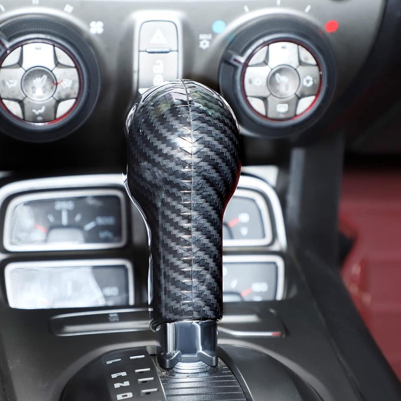 RT-TCZ Carbon Fiber Gear Shift Knob Cover Trim Interior Accessories for Chevrolet Camaro 2010-2015 - Image 3