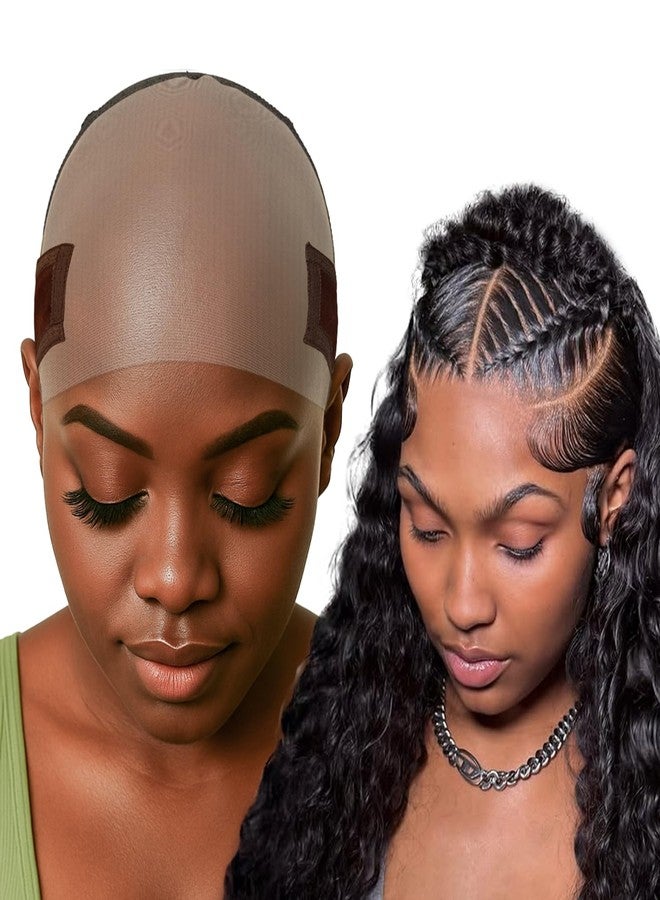 Labhairs Lace-MAX Wig Grip Cap for Women - Non Slip, Adjustable Wig Caps Holds Glueless Wigs Securely in Place, Reusable HD Lace Cap with Headband for Lace Front Wigs, One Size Fits All (Brown) - Image 1