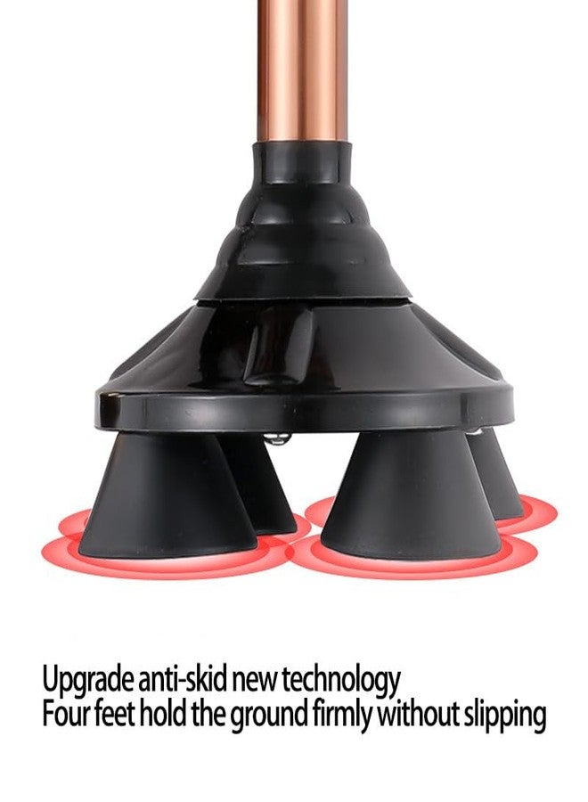 iwalk; Changing Lives iWalk Dual Function Wallking Stick for Men and Women| Big Ankle Movement Quadpod Base | Single Leg Base (Premium Copper) - Image 5
