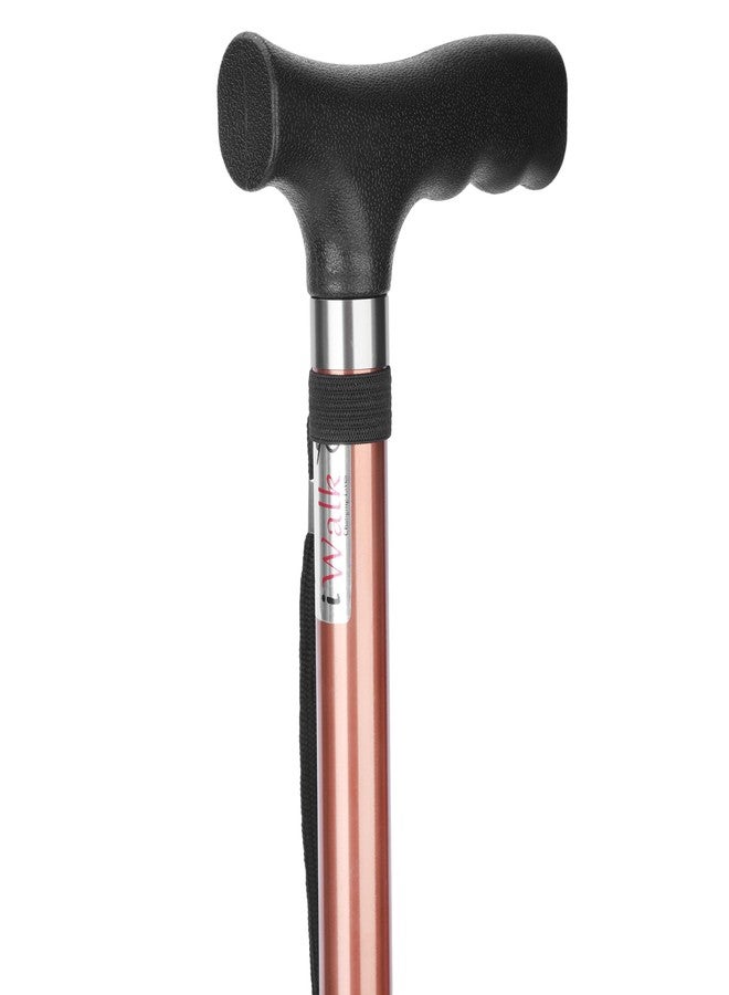 iwalk; Changing Lives iWalk Dual Function Wallking Stick for Men and Women| Big Ankle Movement Quadpod Base | Single Leg Base (Premium Copper) - Image 3