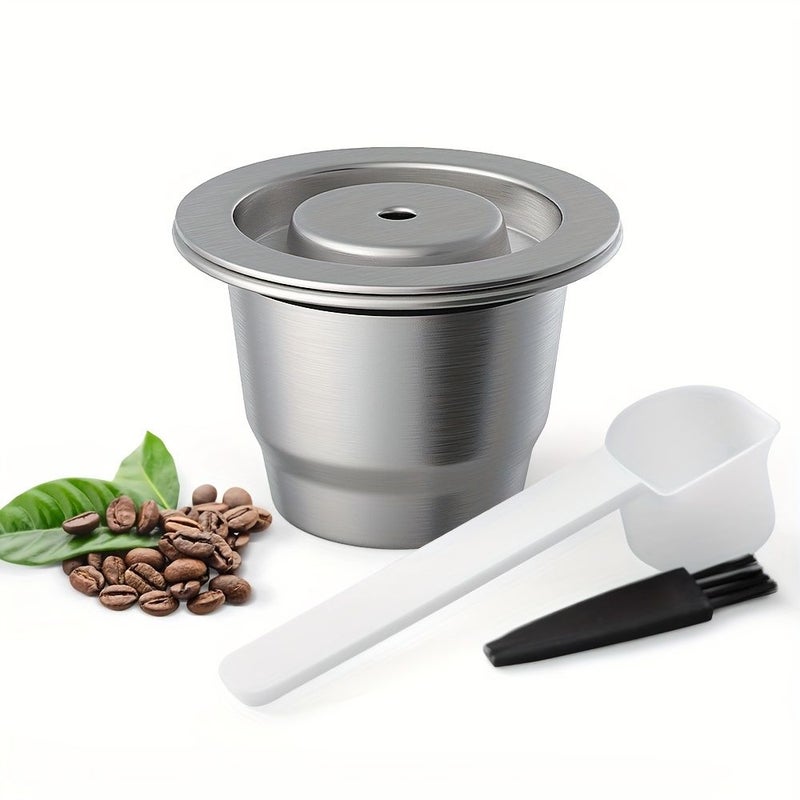 Reusable Stainless Steel Coffee Capsule Pods Refillable Espresso Filter With Tamper 1 Capsule - Image 5
