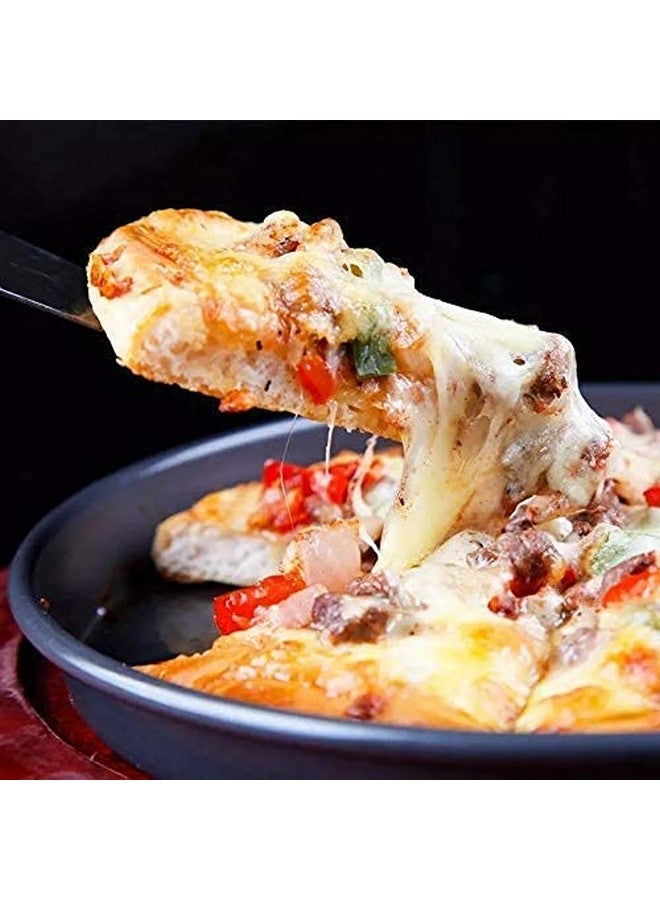 Xacton Carbon Steel Non-Stick Round Pizza Pan | Bake Ware Pizza Pan Used in Microwave Oven, OTG | Baking Tray Plate Pizza Baking Tools - Black (23cm x 23cm x 1.5cm) - Image 4