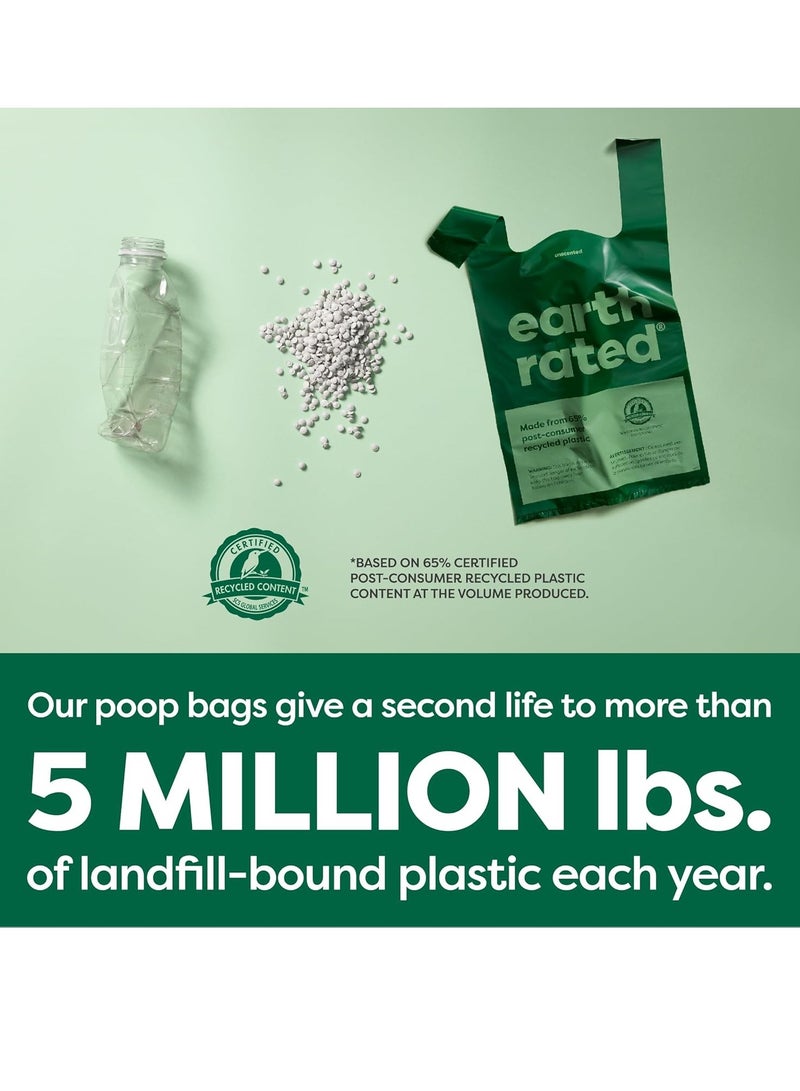 إيرث ريتد أكياس فضلات الكلاب المقاومة للعوامل الجوية مع مقابض سهلة الربط ومقاومة للتسرب مضمونة معطرة باللافندر 120 كيسًا بمقبض - Image 2
