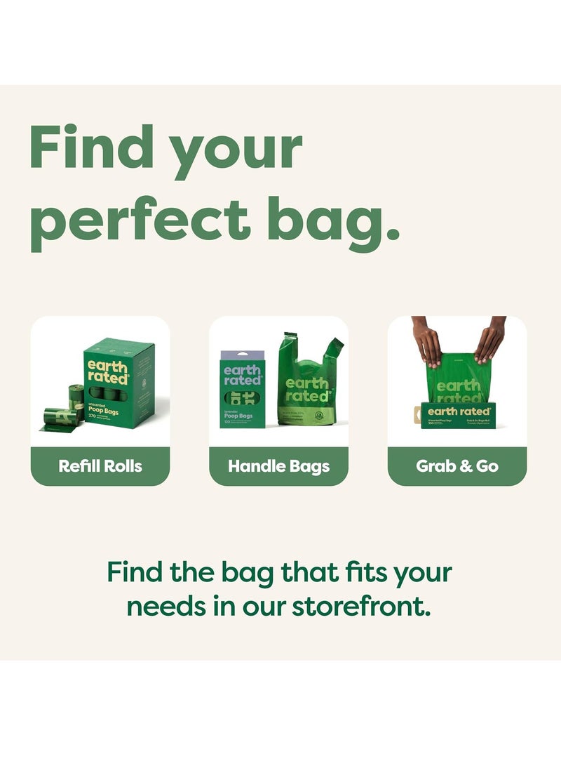 إيرث ريتد أكياس فضلات الكلاب المقاومة للعوامل الجوية مع مقابض سهلة الربط ومقاومة للتسرب مضمونة معطرة باللافندر 120 كيسًا بمقبض - Image 3