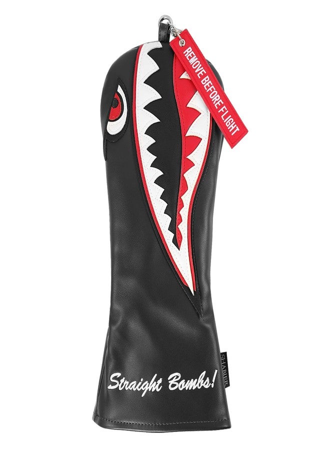 SHABIER New Flying Tiger Warshark Golf Headcover for Golf Club Available for Driver/Fairway/Hybird (One Set(1Dr+1Fa+1Hy)) - Image 4