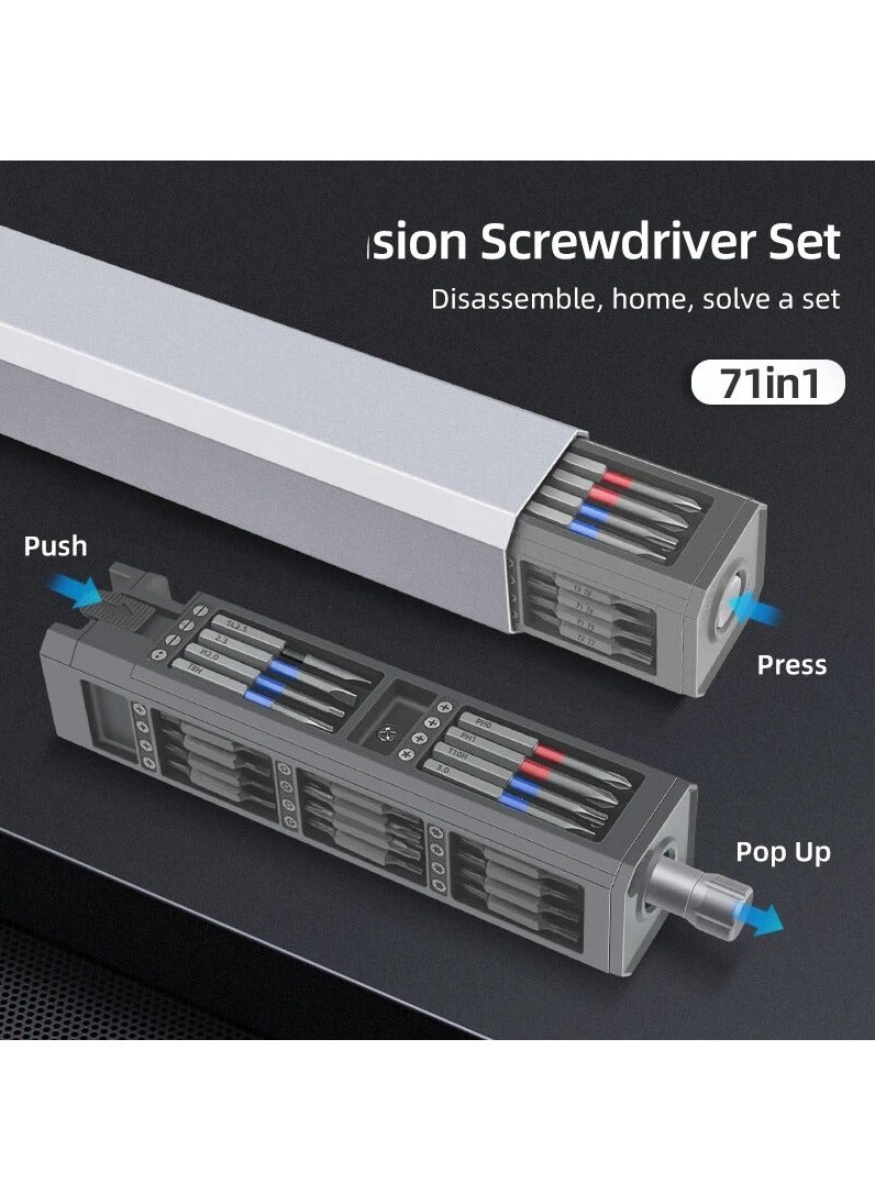 71 in 1 Screwdriver Set Precision Magnetic Screw Driver Bit Professional Multi-Function Repair Tool for iPhone Xiaomi Watch PC - Image 2