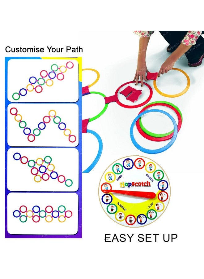FunBlast Hopscotch Active Indoor Play with Rings Game for Kids - Kids Hopscotch Game, Educational Colorful Rings Game for Kids, Indoor and Outdoor Games for Kids (Multicolor) - Image 3