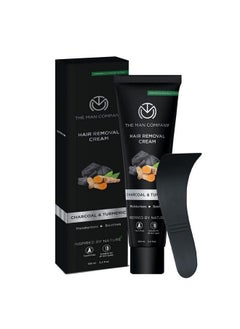 The Man Company Hair Removal Cream For Men Enriched With Charcoal & Turmeric ; Dermatologically Tested ; For All Skin Types 100Gm  - Image 1