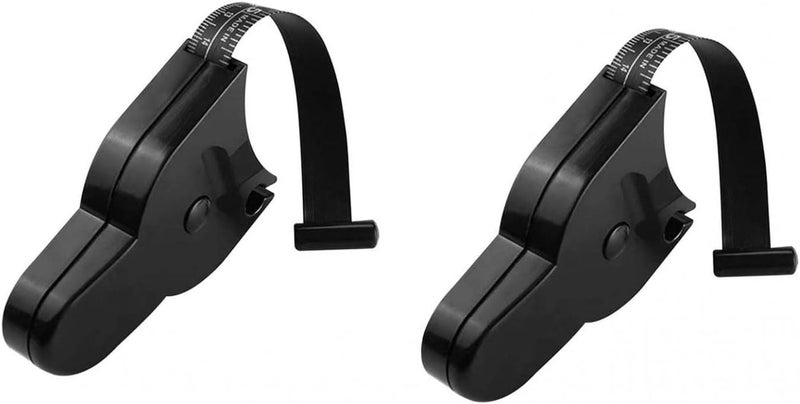 klarako Automatic Telescopic Tape MeasureSelfTightening Measure Tape,SelfTightening Body Measuring Ruler,Easy Stretch Durable Measuring Tape for Waist, Hip, Bust, Arms (2pcs Black) - Image 1