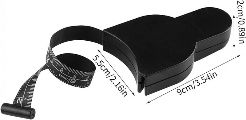 klarako Automatic Telescopic Tape MeasureSelfTightening Measure Tape,SelfTightening Body Measuring Ruler,Easy Stretch Durable Measuring Tape for Waist, Hip, Bust, Arms (2pcs Black) - Image 5