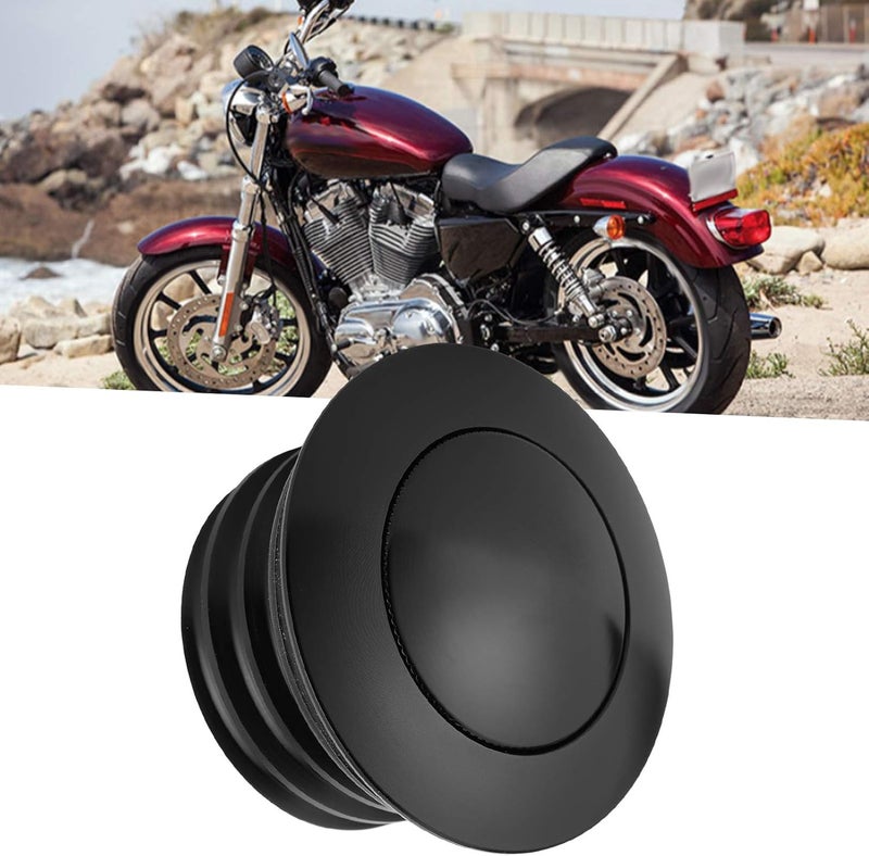 Fuel Filler Cover Push Type CNC Aluminum Alloy, Gas Oil Cap Replacement, Durable Fuel Cover for Car Truck Vehicle Accessories with Leak Proof Design and Easy Installation (Black) - Image 4