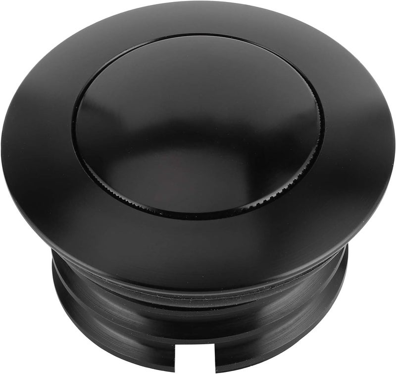 Fuel Filler Cover Push Type CNC Aluminum Alloy, Gas Oil Cap Replacement, Durable Fuel Cover for Car Truck Vehicle Accessories with Leak Proof Design and Easy Installation (Black) - Image 1