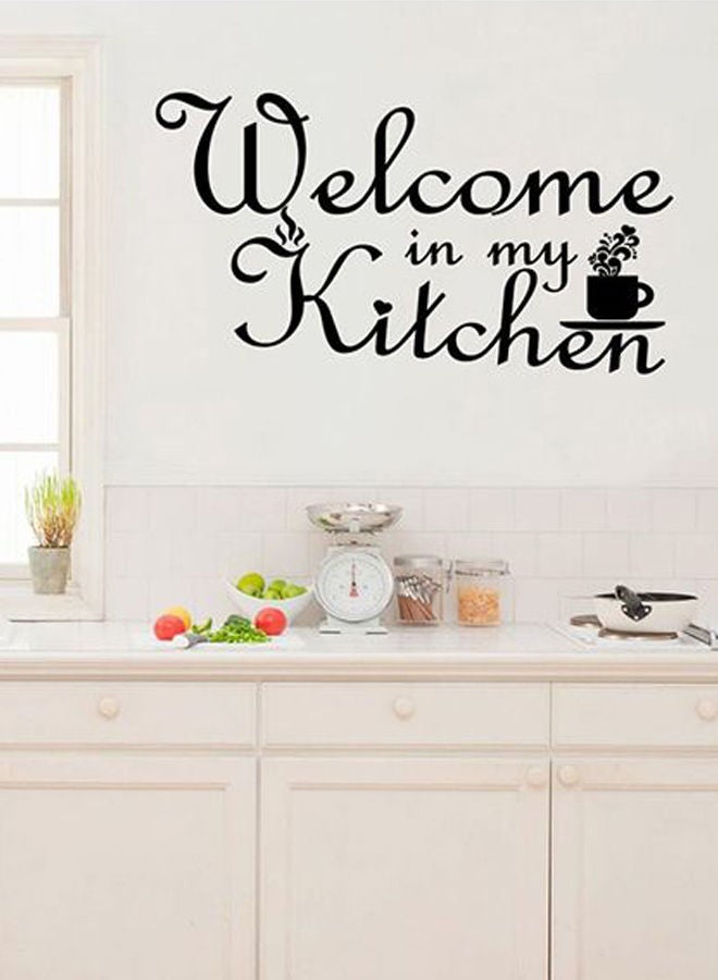 NIBEMINENT Welcome In My Kitchen Self Adhesive Wall Decorative Sticker Black 65 x 35cm - Image 2