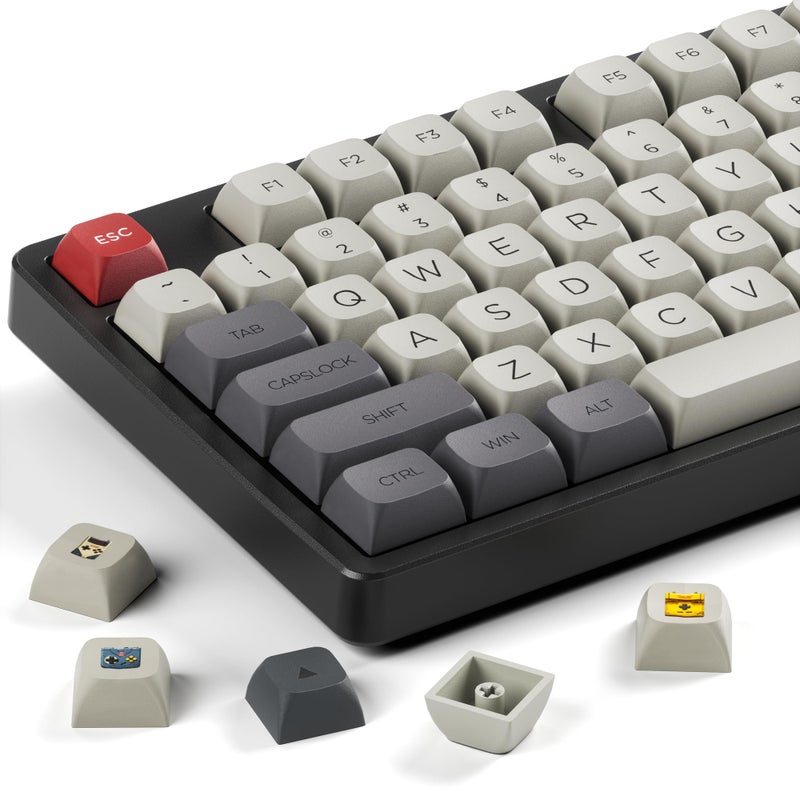 GMKWTL XDA Profile PBT Keycaps, Retro Game Console Custom Keycap Set, XVX Keyboard Keycap 75 Percent with Dye-Sublimation Suitable for Most 65% 80% 100% Gateron Cherry MX Switches Mechanical Keyboard - Image 1